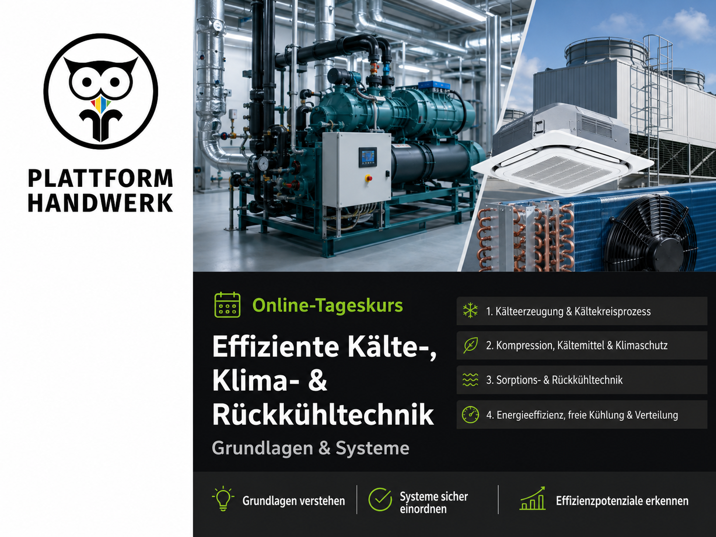 Online-Tageskurs: Effiziente K&auml;lte-, Klima- & R&uuml;ckk&uuml;hltechnik